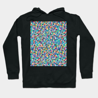 Vibrant blue pink polygon tirangle pattern Hoodie